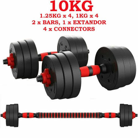 Adjustable Dumbbell Set 10kg Pair
